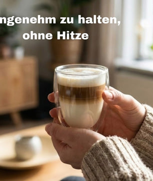 BigDean 2x 300ml doppelwandige Latte Macchiato Gläser Borosilikatglas - doppelwandige Kaffeegläser 5