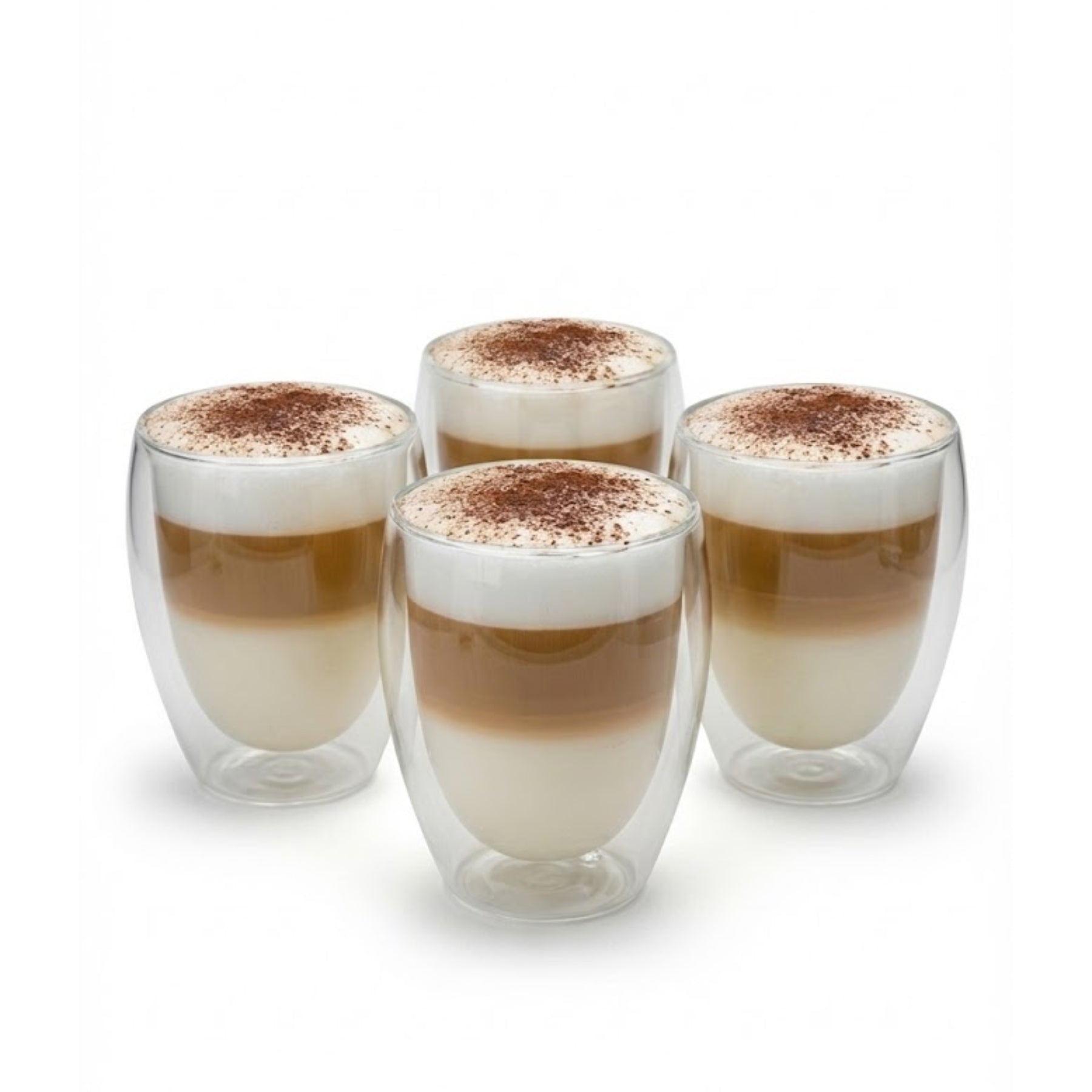 4x 300ml doppelwandige Latte Macchiato Gläser Borosilikatglas - doppelwandige Kaffeegläser