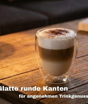 BigDean 4x 300ml doppelwandige Latte Macchiato Gläser Borosilikatglas - doppelwandige Kaffeegläser 6