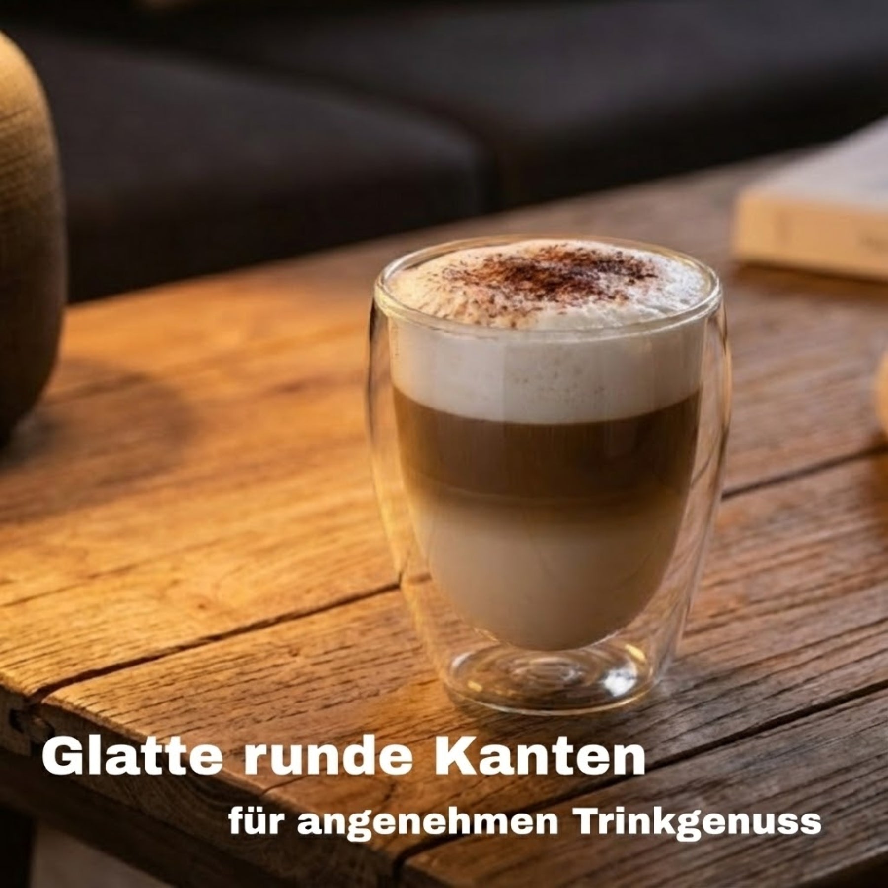 BigDean 6x 300ml doppelwandige Latte Macchiato Gläser Borosilikatglas - doppelwandige Kaffeegläser 6