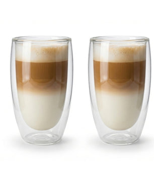 2x 400ml doppelwandige Latte Macchiato Gläser Set Thermogläser aus Borosilikatglas 