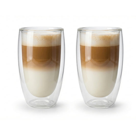 2x 400ml doppelwandige Latte Macchiato Gläser Set Thermogläser aus Borosilikatglas 