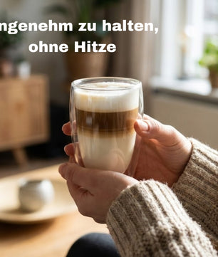 BigDean 2x 400ml doppelwandige Latte Macchiato Gläser Set Thermogläser aus Borosilikatglas  5