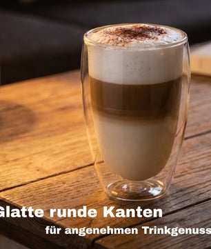 BigDean 6x 400ml doppelwandige Latte Macchiato Gläser Set Thermogläser aus Borosilikatglas 6