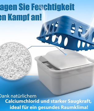 5 Stück Luftentfeuchter + 10 Nachfüllpacks – Raumentfeuchter nachfüllbar + wiederverwendbar  4