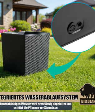 Blumentopf  65L 40x40x41cm mit Innentopf und  Bewässerungssystem