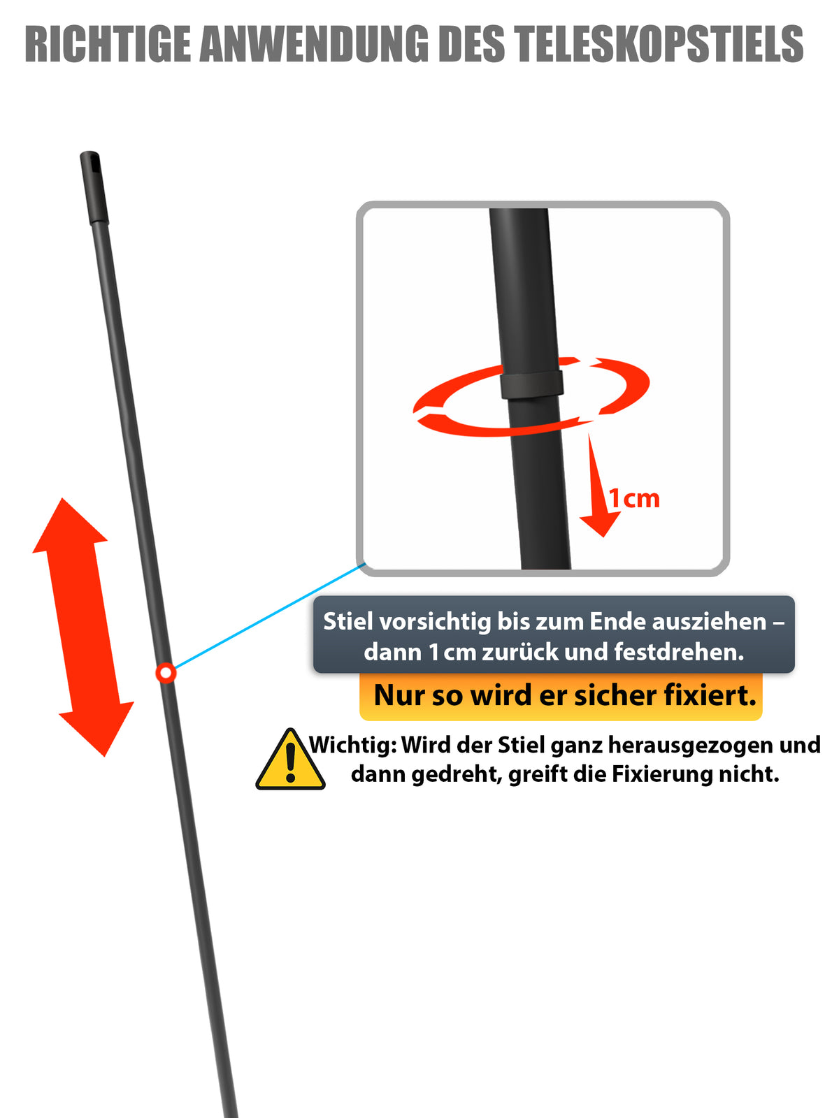 2 Stück Schrubber mit Stiel der Schrubber für Terasse Balkon Garten Innen- Außenbereich image 3