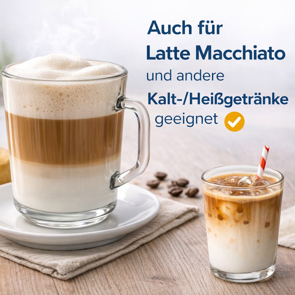 6er Set Latte Macchiato Gläser mit Henkel 230 ml klare Latte Gläser & Cappuccino Gläser Kaffeegläser Teegläser Kaffee Gläser Gläser Set für Heiß -& Kaltgetränke - BigDean image 3