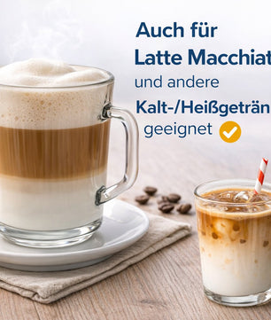 6er Set Latte Macchiato Gläser mit Henkel 230 ml klare Latte Gläser & Cappuccino Gläser Kaffeegläser 3