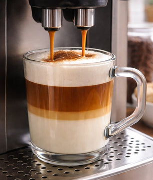 6er Set Latte Macchiato Gläser mit Henkel 230 ml klare Latte Gläser & Cappuccino Gläser Kaffeegläser 5