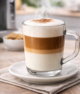 6er Set Latte Macchiato Gläser mit Henkel 230 ml klare Latte Gläser & Cappuccino Gläser Kaffeegläser 6