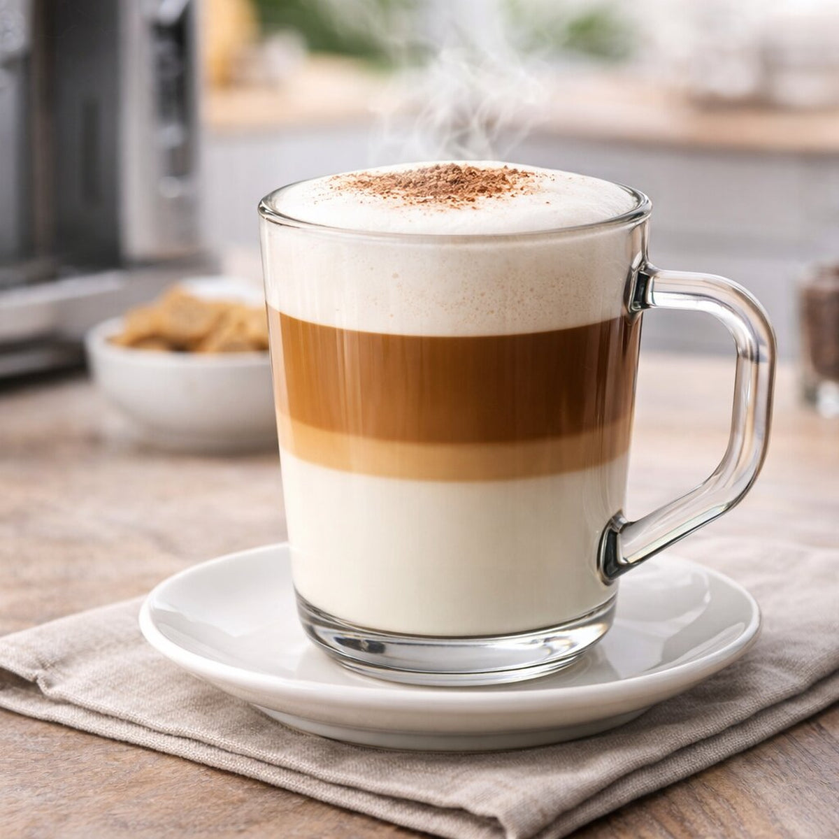 6er Set Latte Macchiato Gläser mit Henkel 230 ml klare Latte Gläser & Cappuccino Gläser Kaffeegläser Teegläser Kaffee Gläser Gläser Set für Heiß -& Kaltgetränke - BigDean image 6