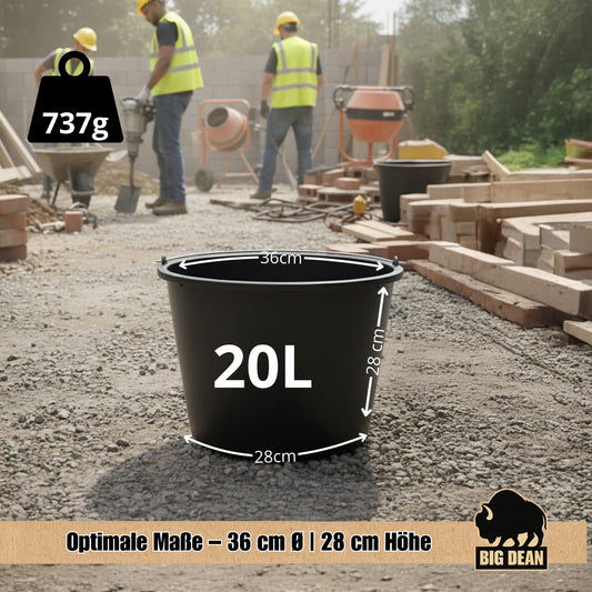 10 Stück Baueimer 20 Liter mit Skala Made in Europe image 2
