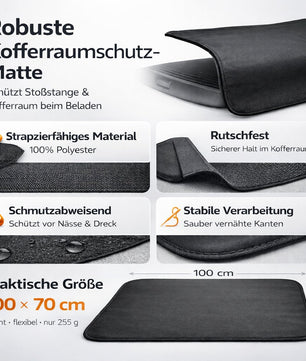 Ladekantenschutz Kofferraum 100x70 cm – Kofferraumschutz Auto Hund, Stoßstangenschutz 4
