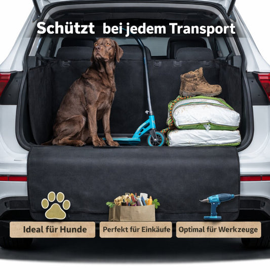 BigDean Kofferraumschutz Hund mit Seiten- und Ladekantenschutz - Universal Kofferraumdecke Hund wasserdicht & kratzfest - Auto Hundedecke Kofferraum universal für Kleinwagen, Kombi & SUV image 2