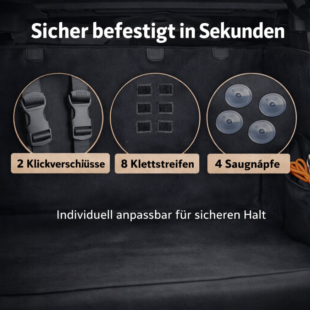 BigDean Kofferraumschutz Hund mit Seiten- und Ladekantenschutz - Universal Kofferraumdecke Hund wasserdicht & kratzfest - Auto Hundedecke Kofferraum universal für Kleinwagen, Kombi & SUV image 5