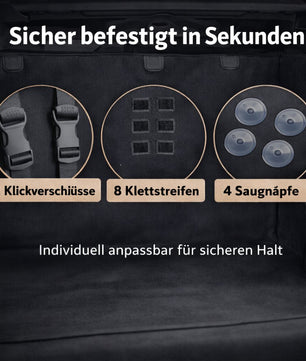 Kofferraumschutz Hund mit Seiten- und Ladekantenschutz - Universal Kofferraumdecke Hund 5
