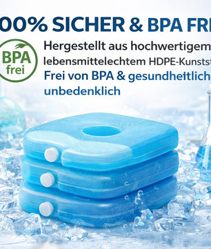 Kühlbox 24 Liter Set inkl. 6 Kühlakkus, blau/weiß, ohne Strom, bis zu 11 Std. Kühlung Made in Europe 5