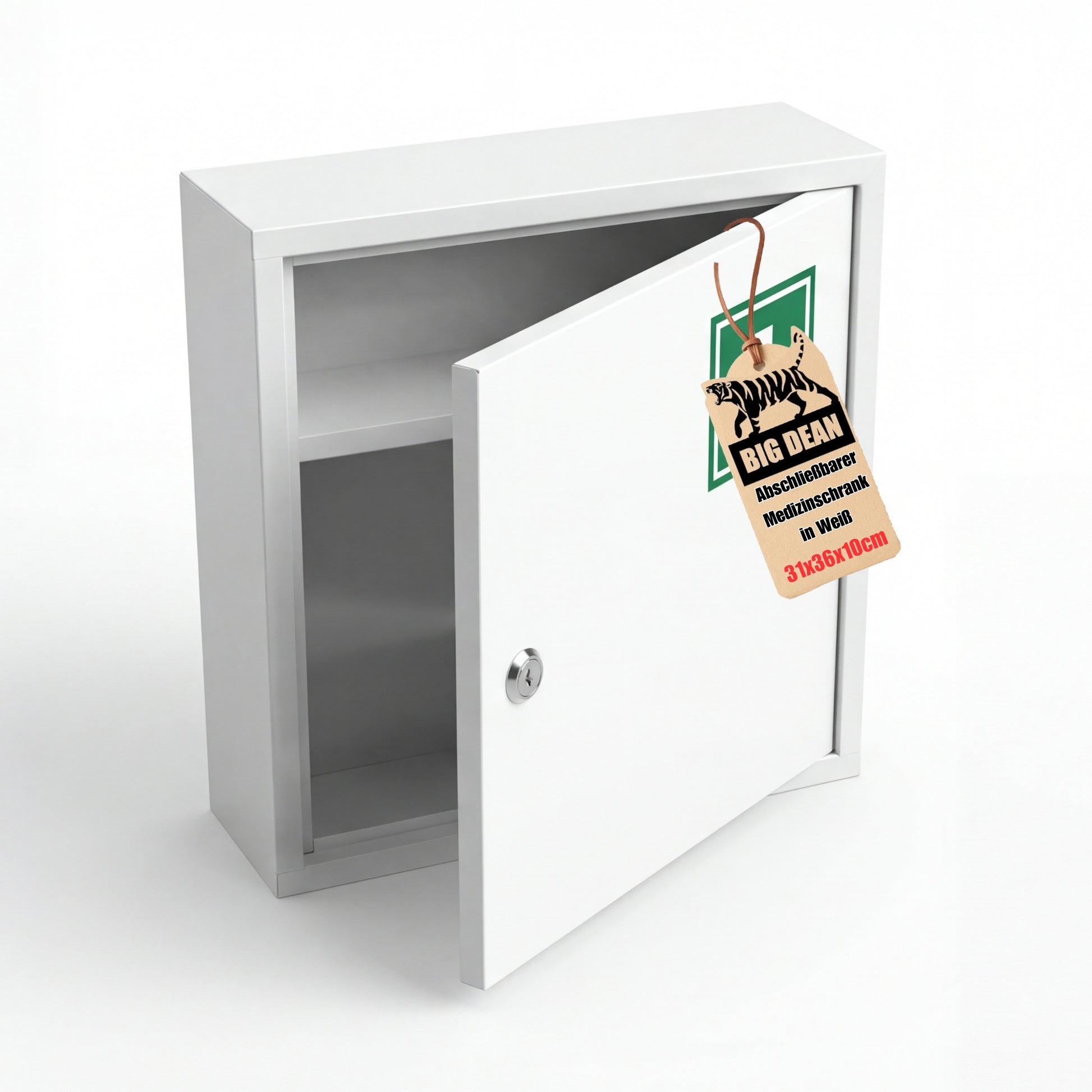 Medizinschrank aus Stahl abschließbar mit 2 Schlüsseln 36x31,5x10cm HXBXT