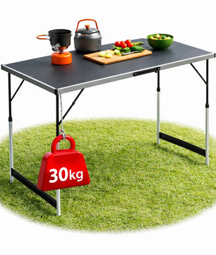 Stabiler Multifunktionstisch 100x60 cm höhenverstellbar klappbar – Campingtisch, Tapeziertisch