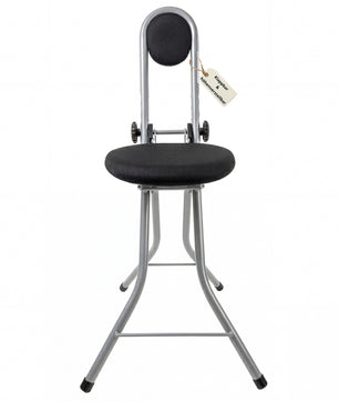 Bügelstehhilfe Stehhilfe Stehstuhl 4-Fach höhenverstellbar klappbar Bügelstuhl Stehsitz ergonomisches Sitzen - Stehsitz zum Bügeln mit Rückenlehn