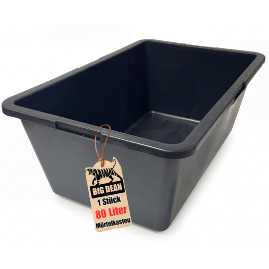 BigDean Mörtelwanne 80 Liter 78x47x30 eckig Made in Europe sehr stabil Pflanztopf Miniteich image 1