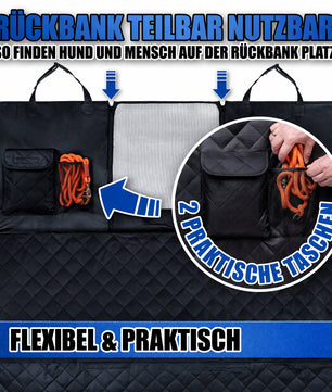 Autoschondecke Hund Rücksitz mit Sichtfenster & Seitenschutz, wasserdichte Hundedecke Auto Rückbank  6