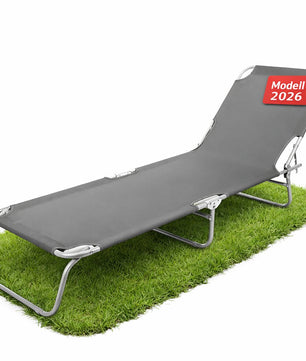 Sonnenliege klappbar 150 kg belastbar mit 4-fach verstellbarer Rückenlehne – hochwertige Gartenliege