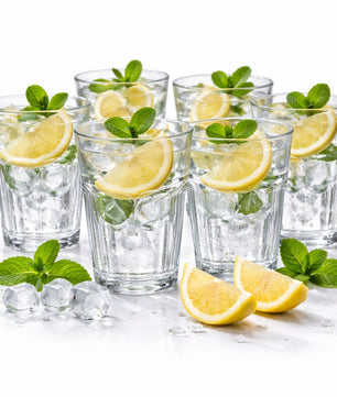 Trinkgläser 6er Set 350 ml – robuste Wassergläser aus klarem Glas – moderne Saftgläser