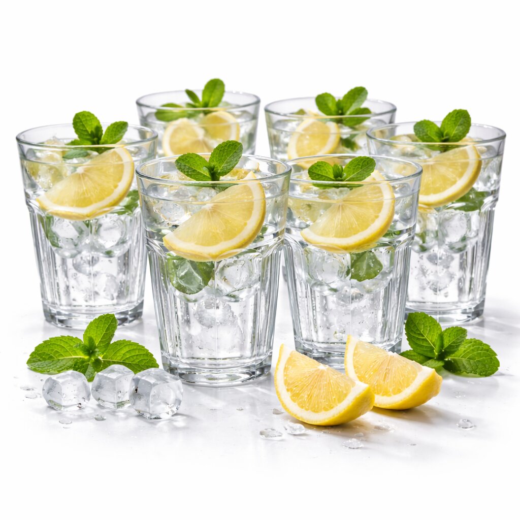 Trinkgläser 6er Set 350 ml – robuste Wassergläser aus klarem Glas – moderne Saftgläser