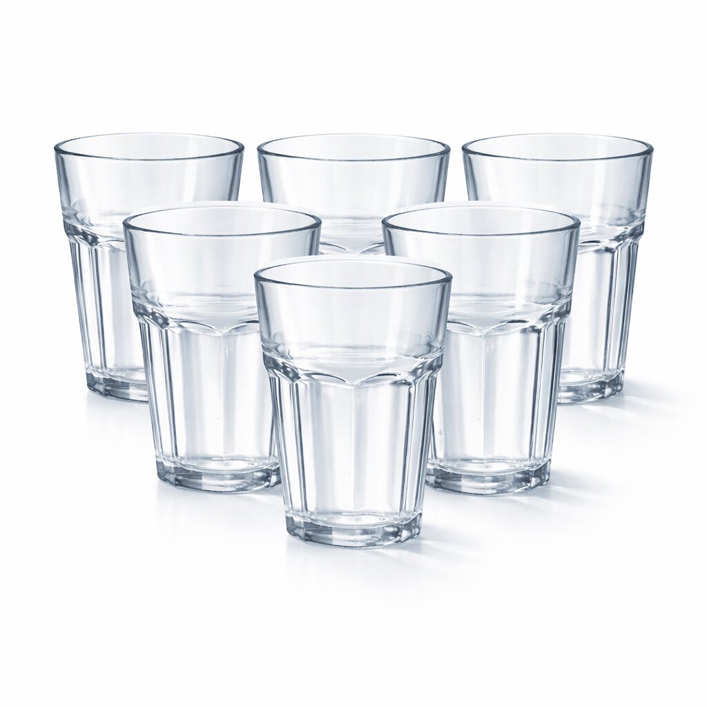 Trinkgläser 12er Set 350 ml – hochwertige Wassergläser aus klarem Glas – moderne Saftgläser 6