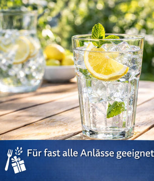 Trinkgläser 12er Set 350 ml – hochwertige Wassergläser aus klarem Glas – moderne Saftgläser 5