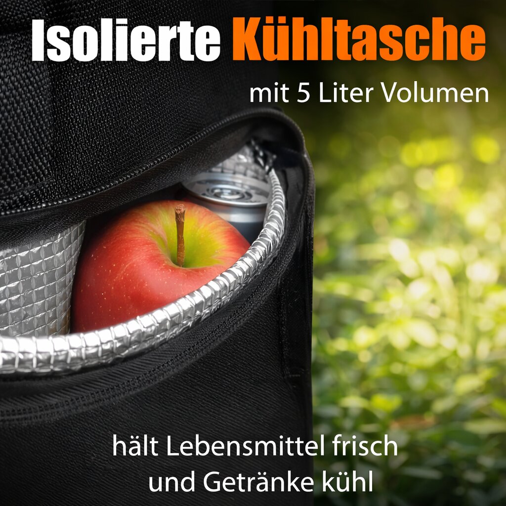 Einkaufstrolley klappbar mit Kühlfach – Einkaufsroller mit abnehmbarer, regenfester Tasche 6