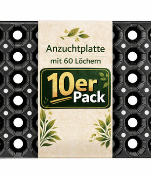 Anzuchtplatte Pro 10er Pack 60 Pflanzlöcher Ø 4,7 cm Pflanzschale Anzuchtschale Topfplatte 52 x 30 x 6 cm