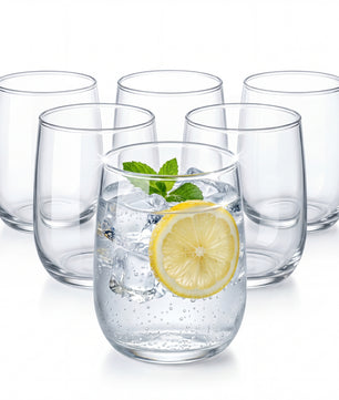 Gläser Set 6 Stück 320 ml Trinkgläser Wassergläser Cocktailgläser Saftgläser Glas Dessert Spülmaschinenfest Modern