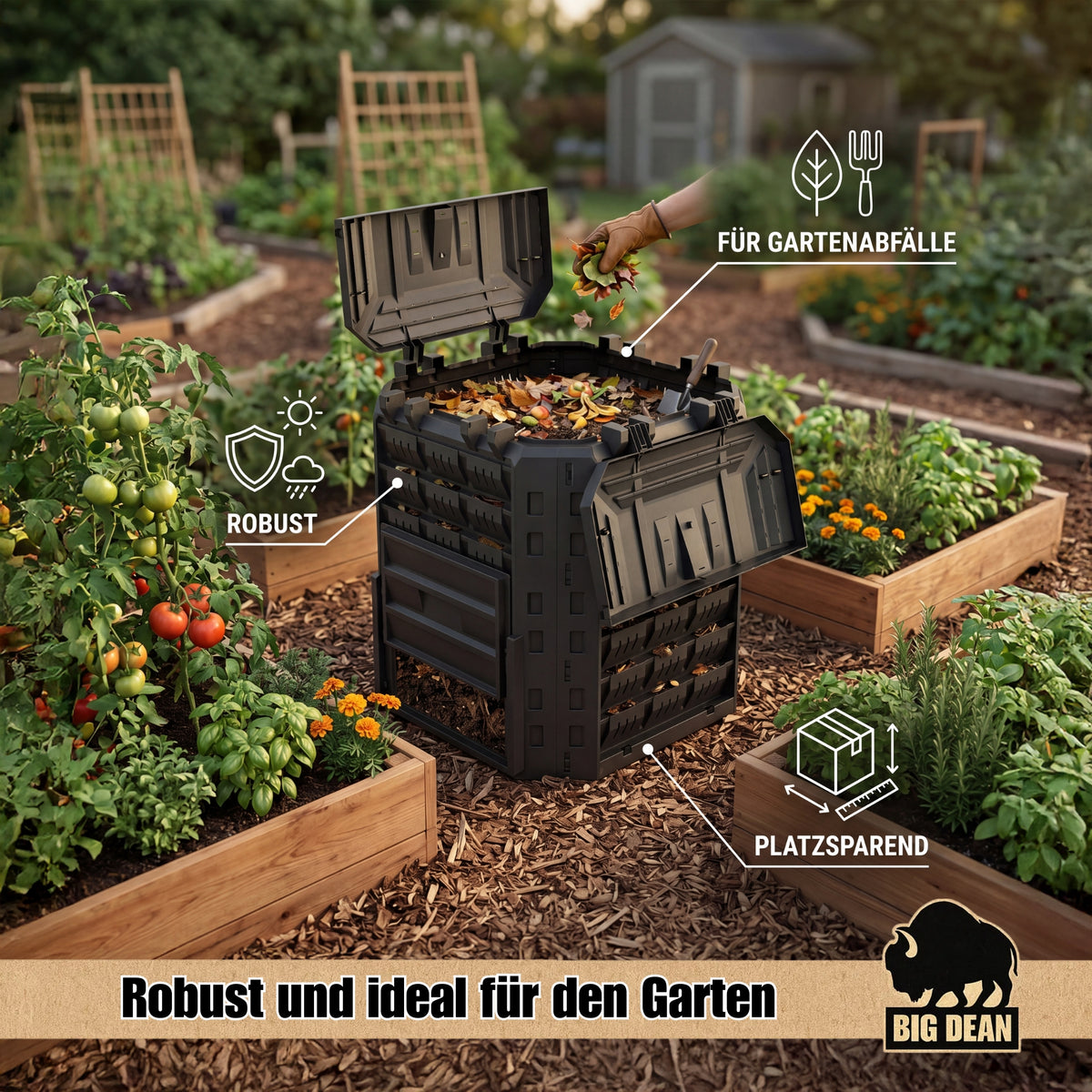 Komposter Garten 310 Liter Made in Europe image 6