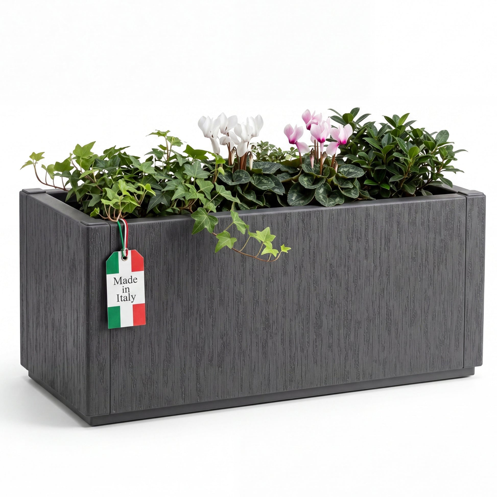 Blumenkasten 80L 80x36x35cm Ablaufboden Winterfest Pflanzkübel Übertopf Pflanzkasten Blumenkübel Made in Europa