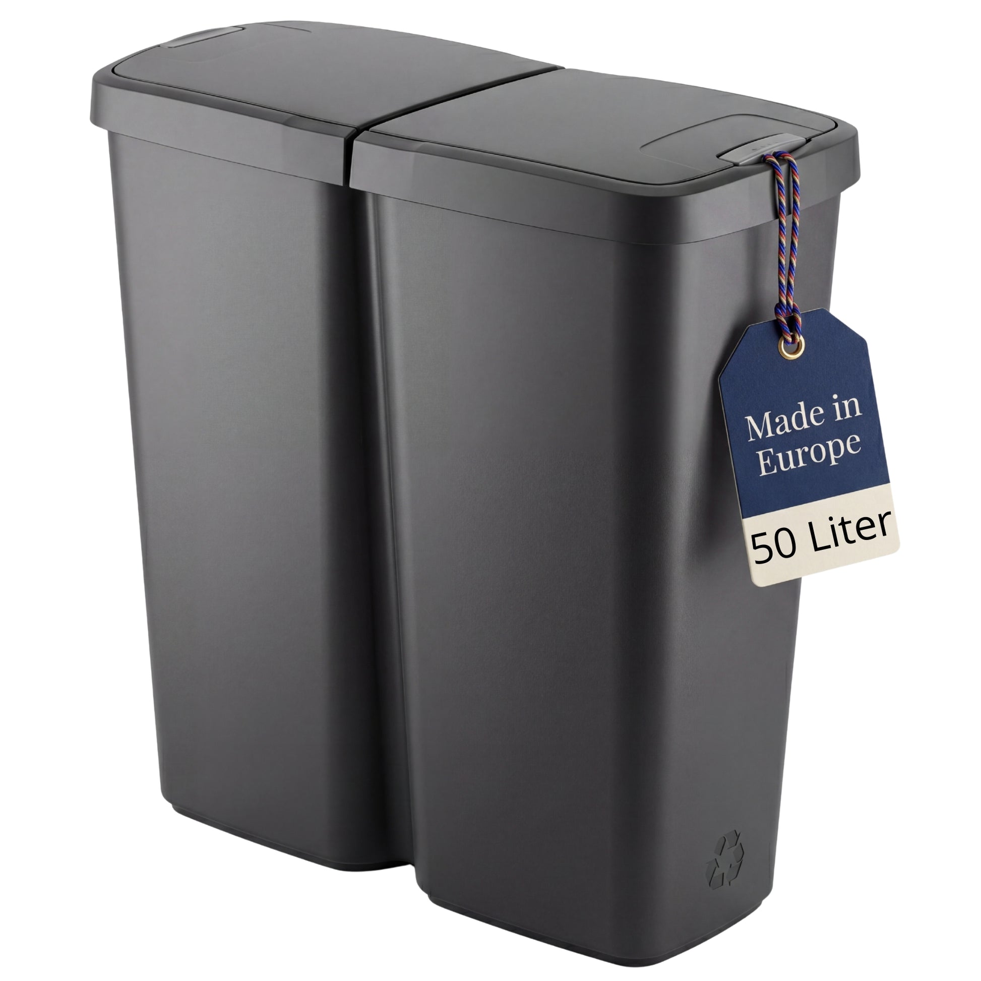 Duo Bin Mülleimer 2x25 Liter Made in Europe