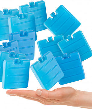 12er Set Kleine Kühlakkus - Mini Kühl-Elemente für die Kühltasche - Kühl-Akku für die Brotdose
