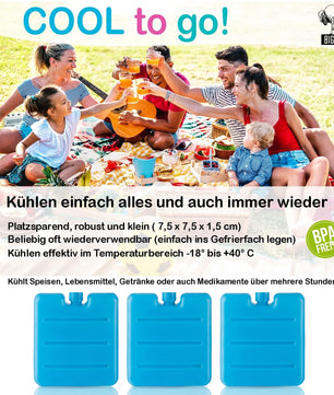 12er Set Kleine Kühlakkus - Mini Kühl-Elemente für die Kühltasche - Kühl-Akku für die Brotdose 2