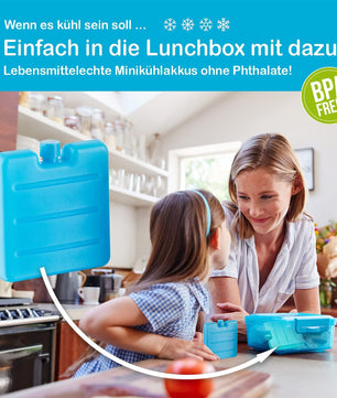 12er Set Kleine Kühlakkus - Mini Kühl-Elemente für die Kühltasche - Kühl-Akku für die Brotdose 3