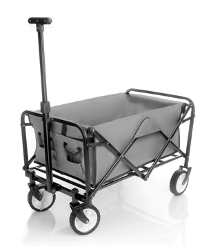 Bollerwagen faltbar bis 80kg grau/schwarz - kompakter Transportwagen klappbar - Handwagen  6