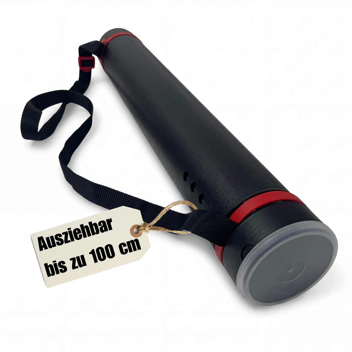 BigDean Posterrolle A0 Schwarz 60-100 cm verstellbar - Flipchart Köcher - Zeichenrolle - Zeichenrollenköcher - Plakatrolle image 1