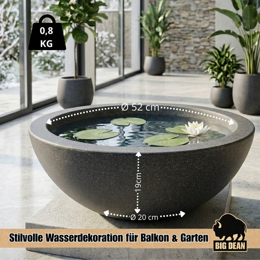 Miniteich Brunnen Set Schale mit Teichkugeln innen und außen Komplettset 52cm Durchmeseser image 2
