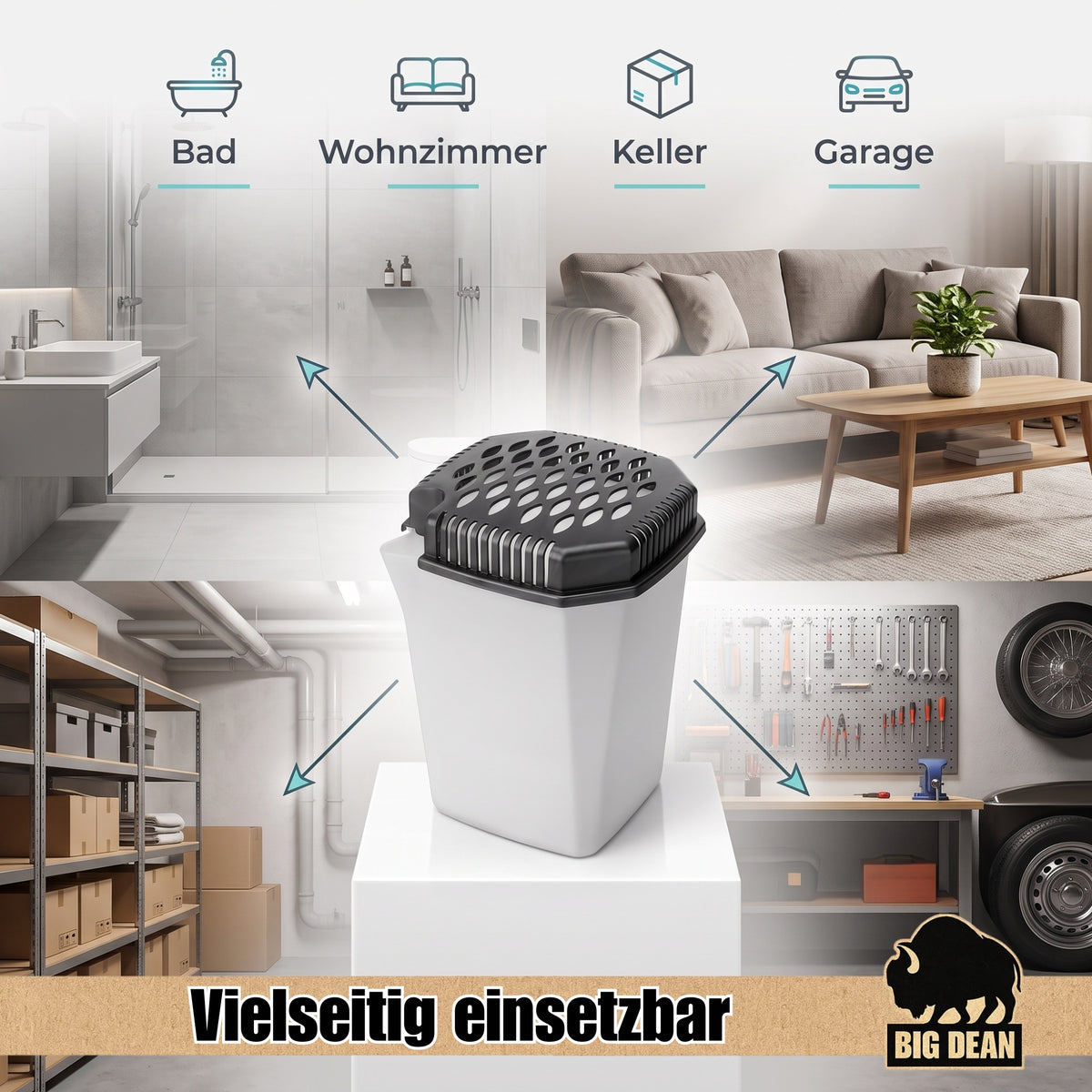 4x Luftentfeuchter + 4x 680 Nachfüllpacks Extra groß und extra leistungsstark image 6