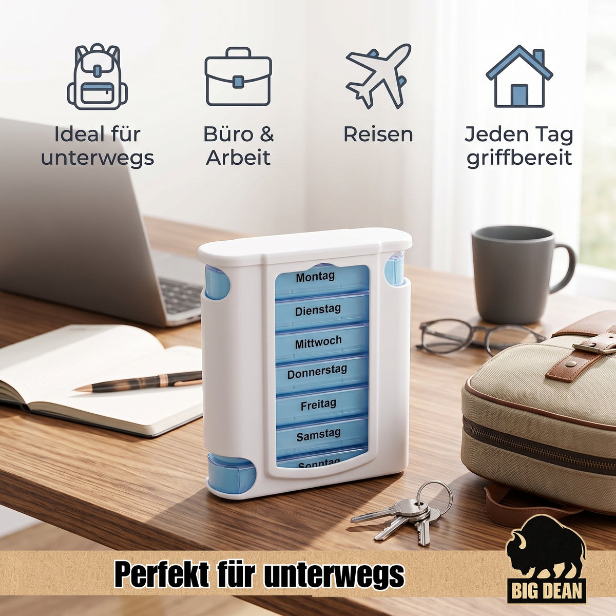 BigDean Tablettenbox 7 Tage Pillendose image 4