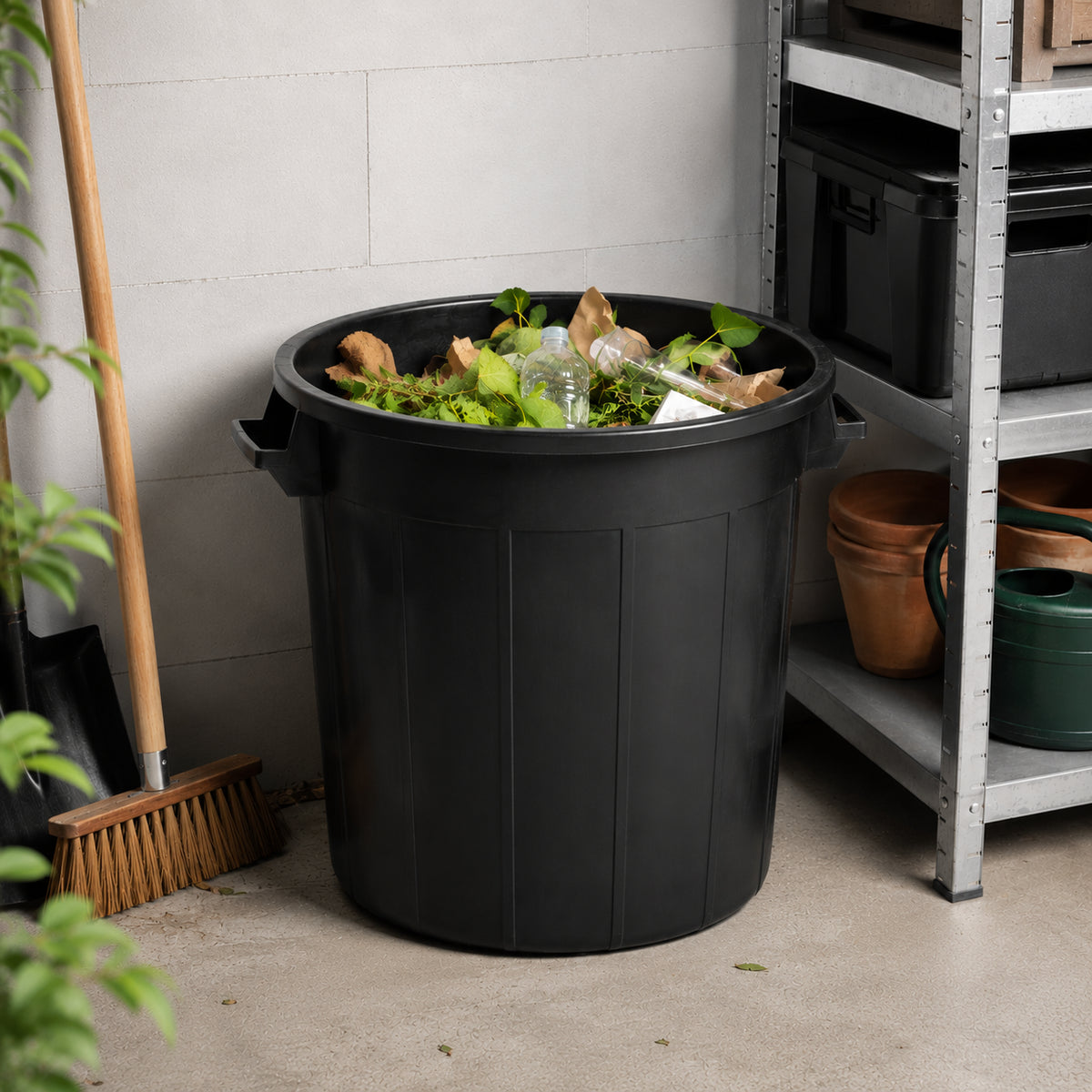 BigDean Universaltonne 50 Liter ohne Deckel Allzweck Tonne Schwarz image 2