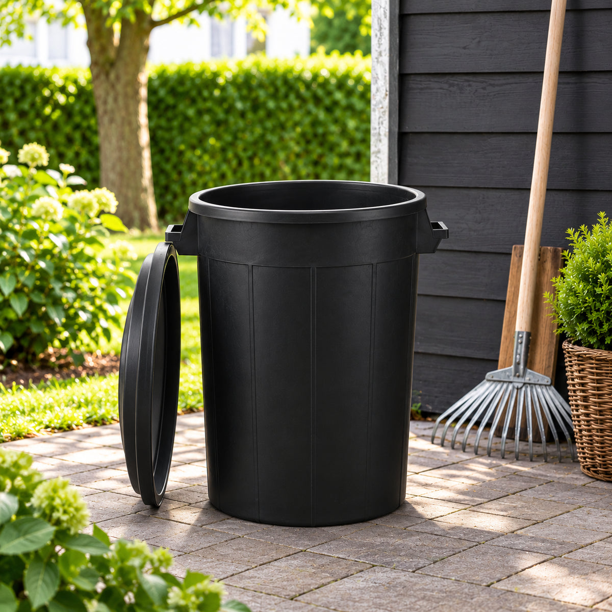 BigDean Universaltonne 50 Liter mit Deckel Allzweck Tonne Schwarz image 3