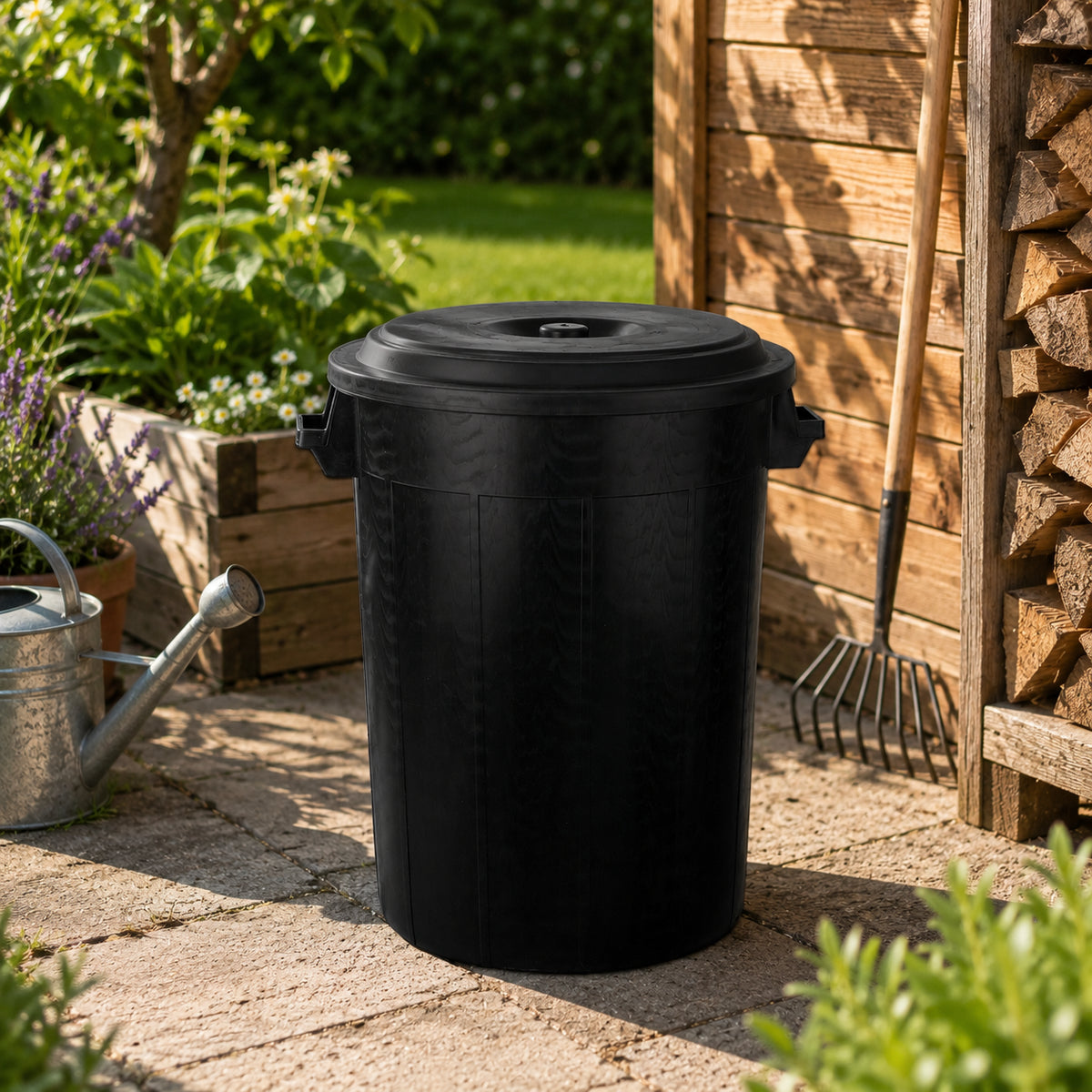 BigDean Universaltonne 50 Liter mit Deckel Allzweck Tonne Schwarz image 5