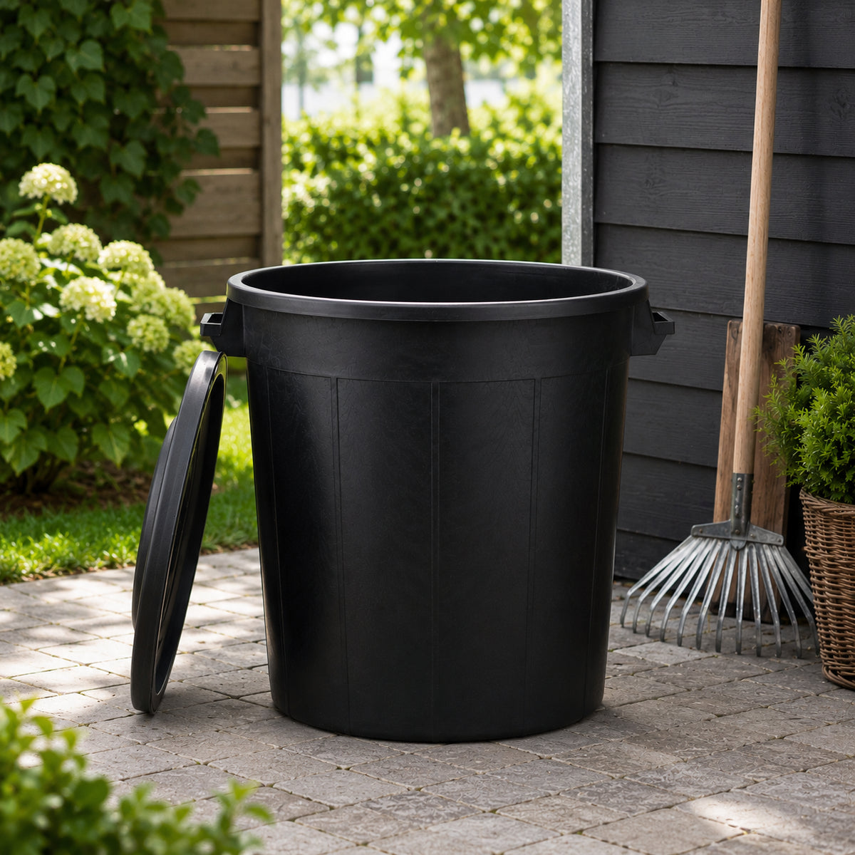 BigDean Universaltonne 50 Liter mit Deckel Allzweck Tonne Schwarz image 3